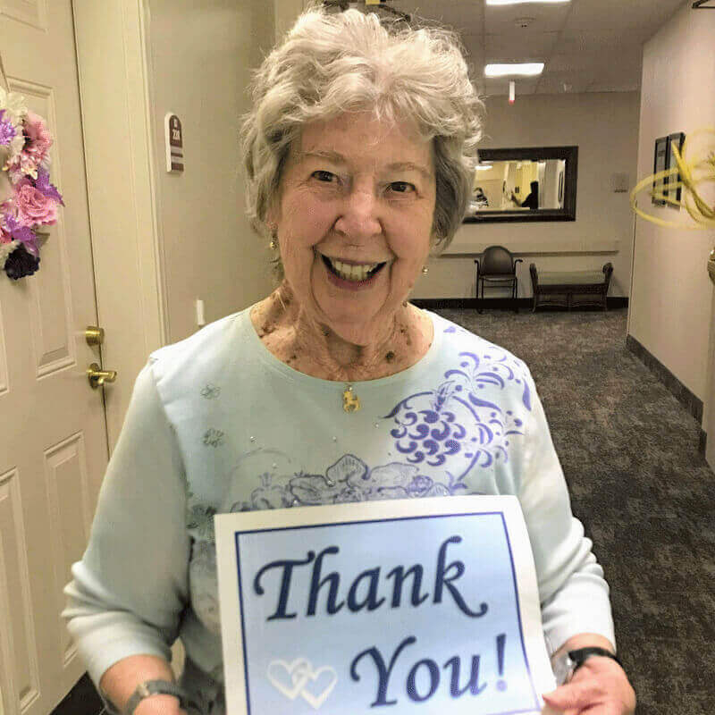 Happy Resident at Sacramento Commmunity Happy Resident at Sacramento Commmunity