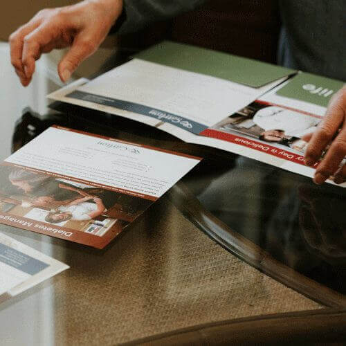 Answering questions at Carlton Senior Living